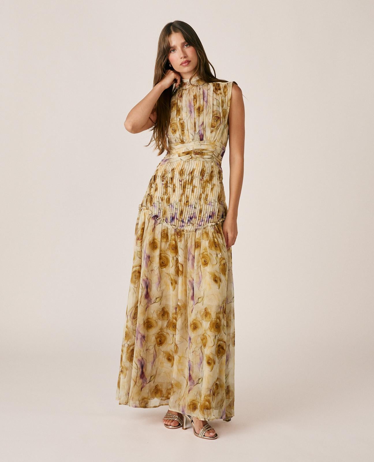 VESTIDO LARGO FLORAL