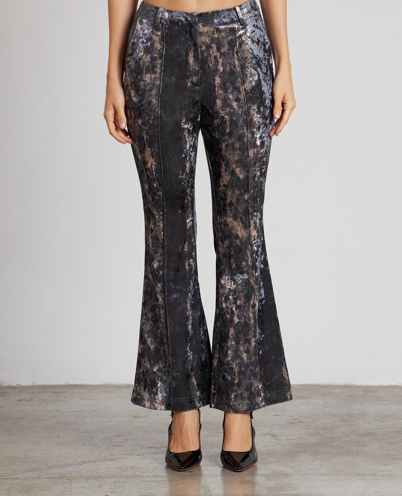 VELVET FLARE PANTS