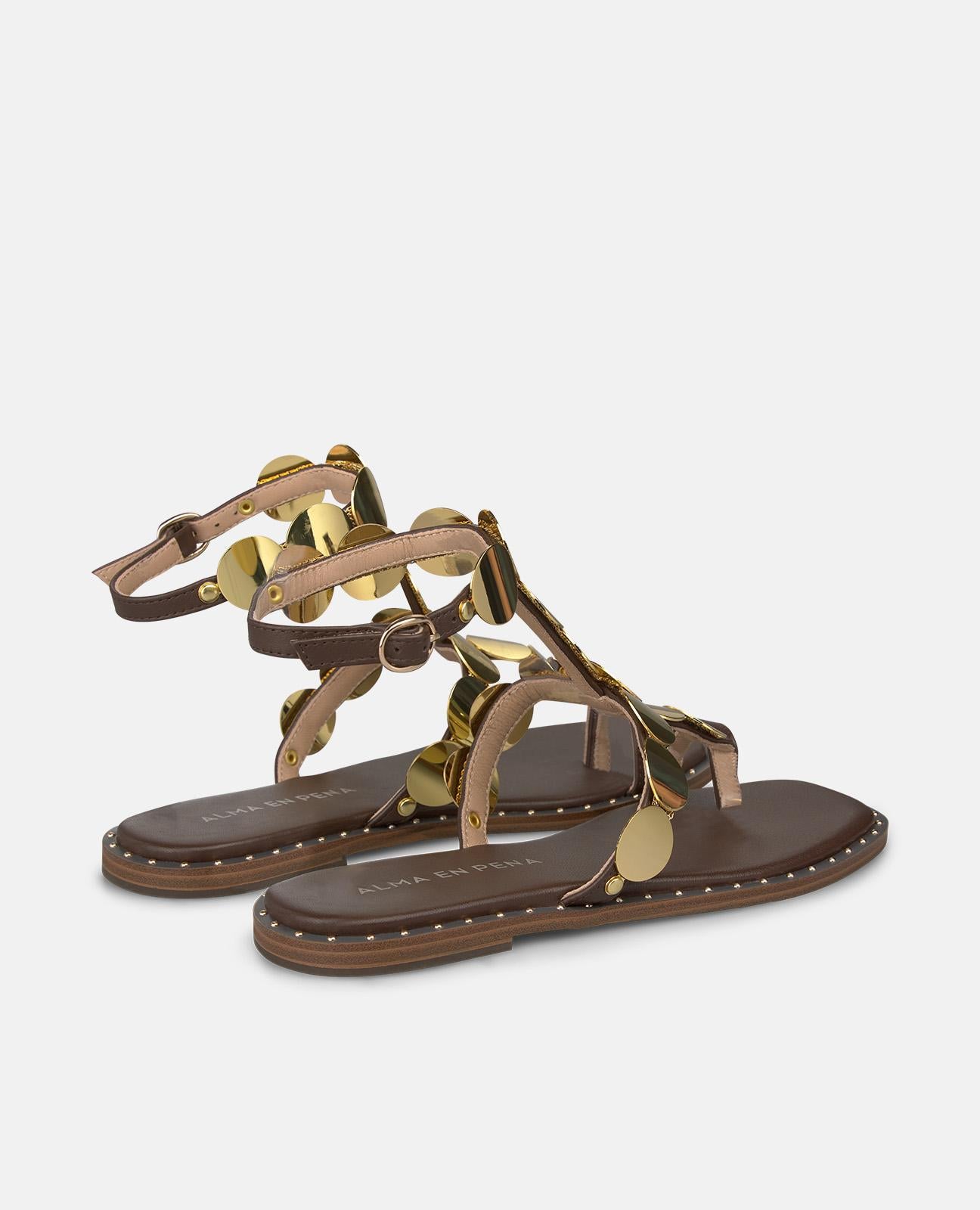 SANDALIA PLANA DETALLE CIRCULOS