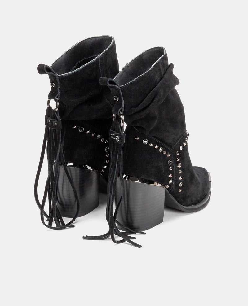 BOTTE DE CHEVILLE AVEC TIGE FROISSÉE