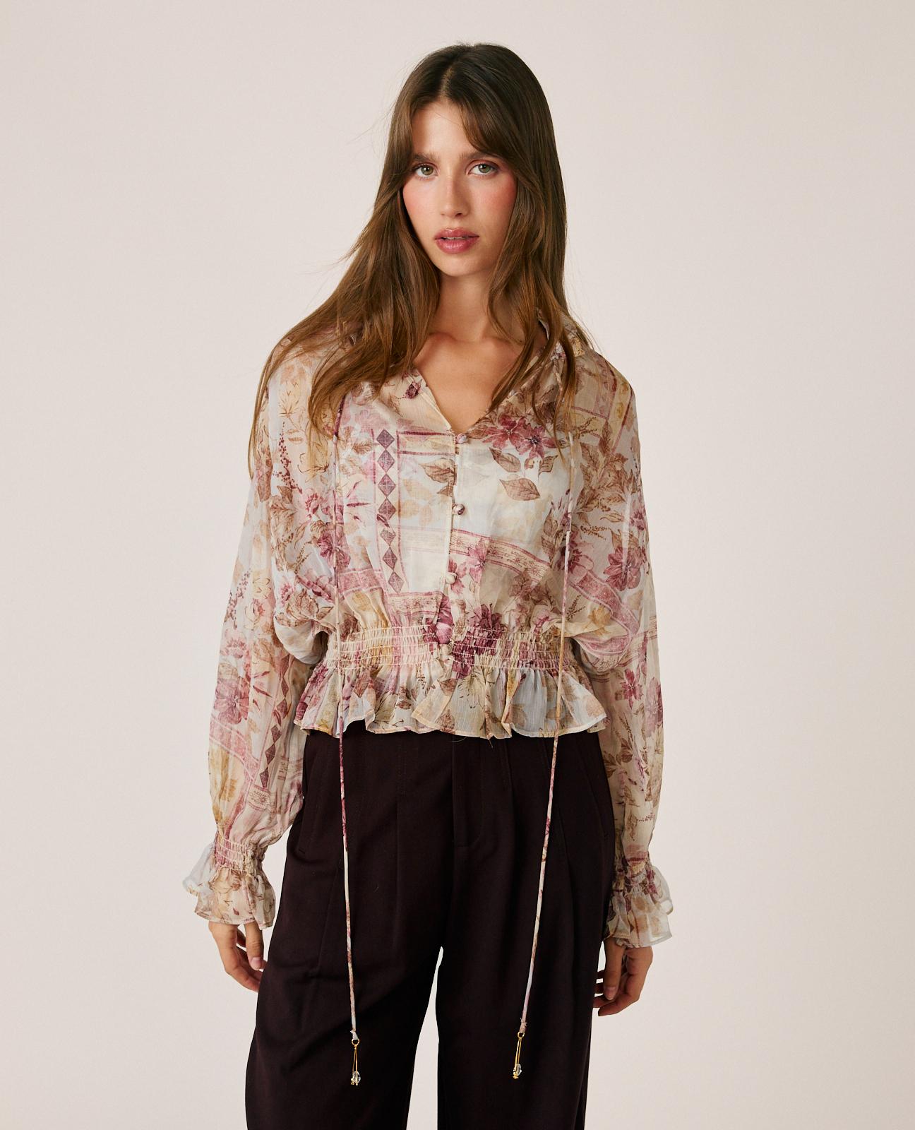 BLUSA GASA FLORAL
