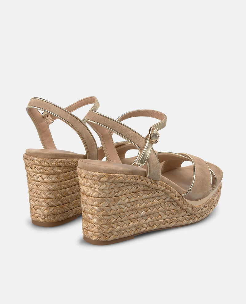 SANDALIA DE ESPARTO DOBLE TIRA CRUZADA