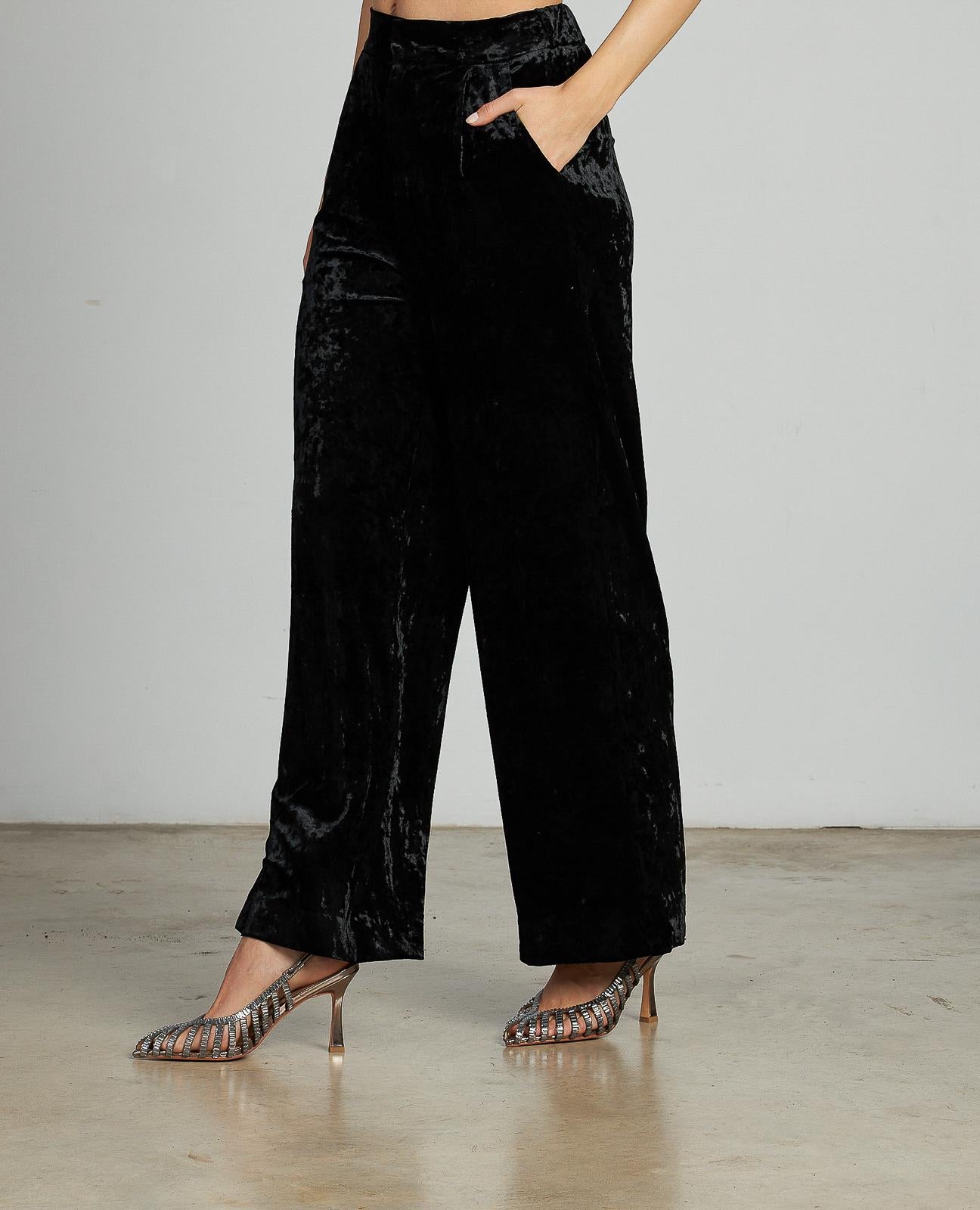 PANTALÓN TIRO ALTO TERCIOPELO