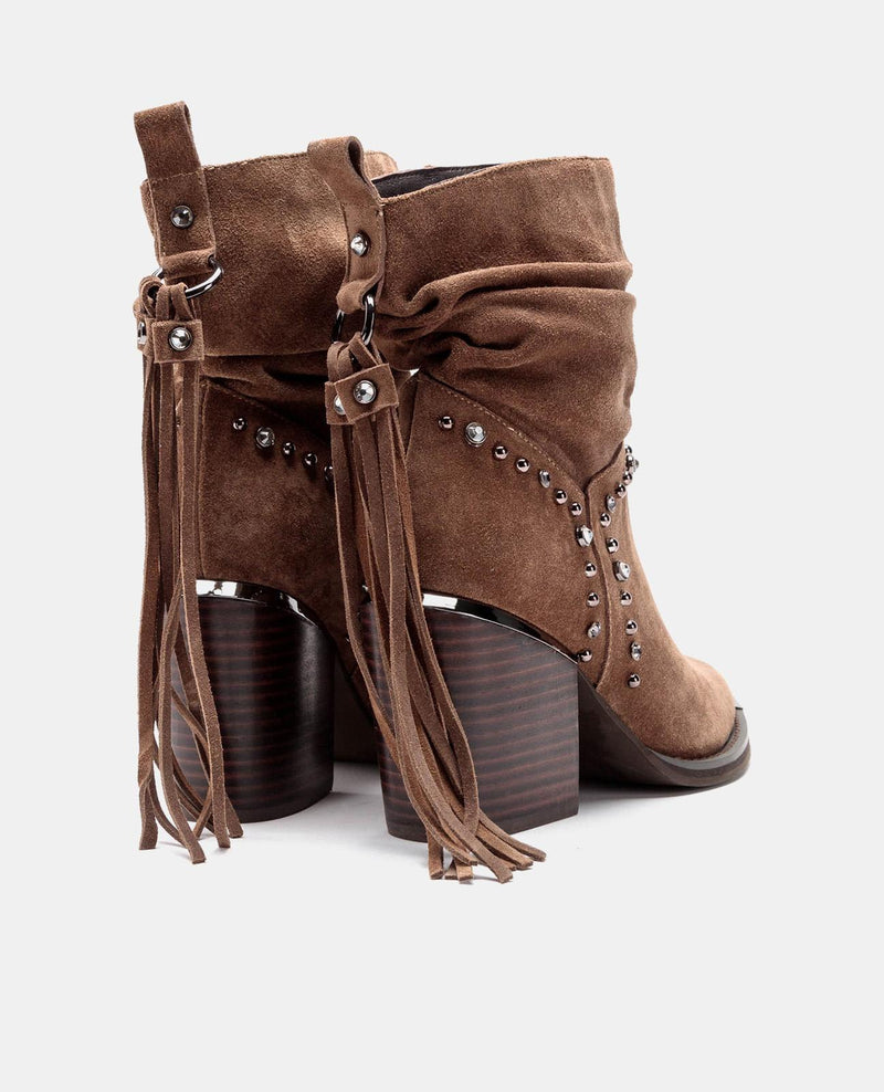 BOTTE DE CHEVILLE AVEC TIGE FROISSÉE