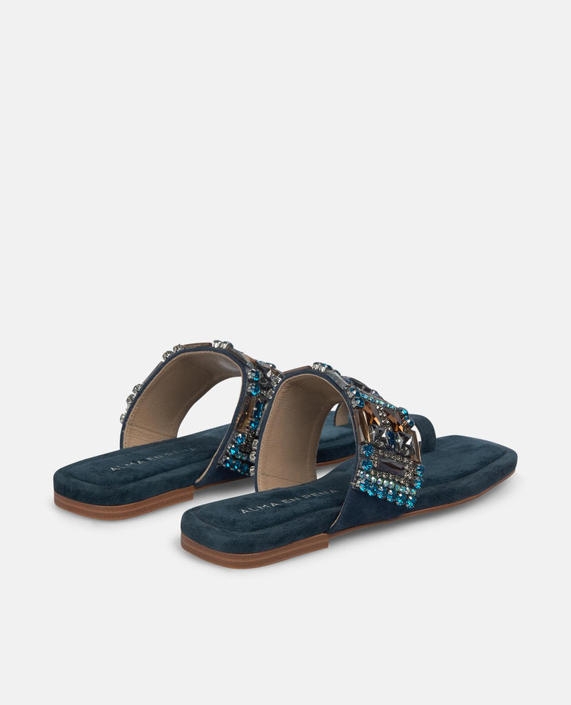 SANDALIA TIRA PEDRERIA PLANA