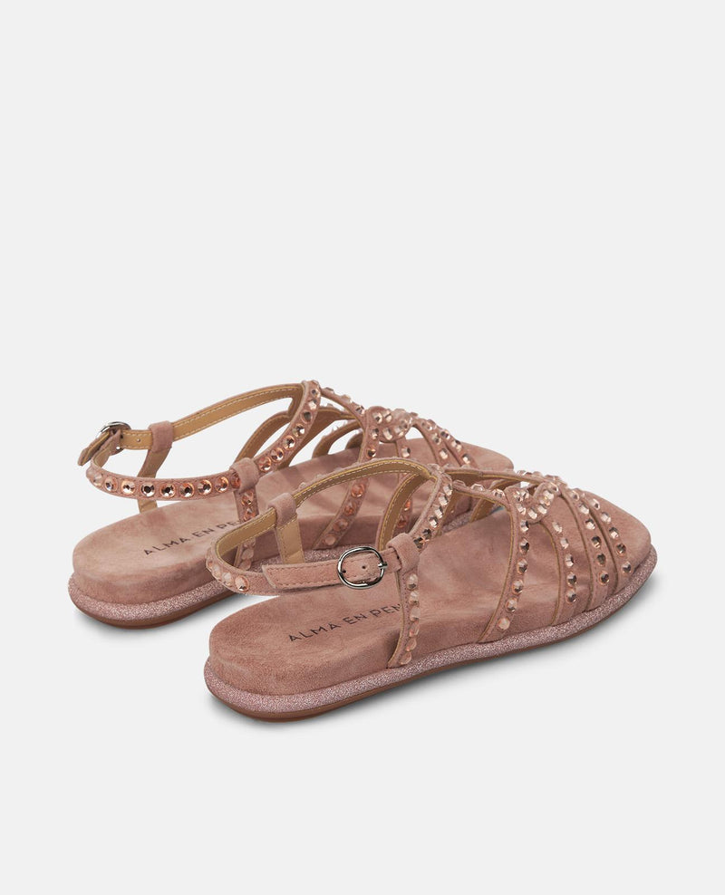 SANDALIA PLANA TIRA BRILLANTE