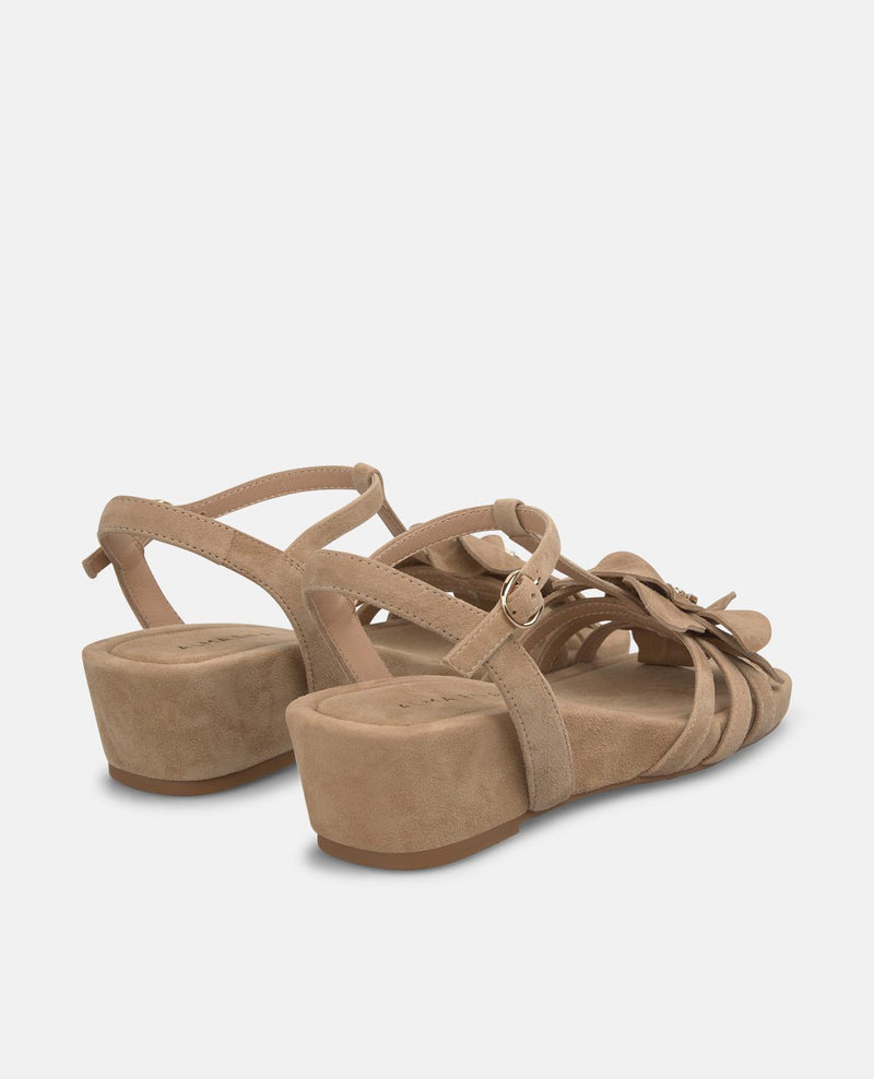 WEDGE SANDALS WITH FLORAL DETAILS