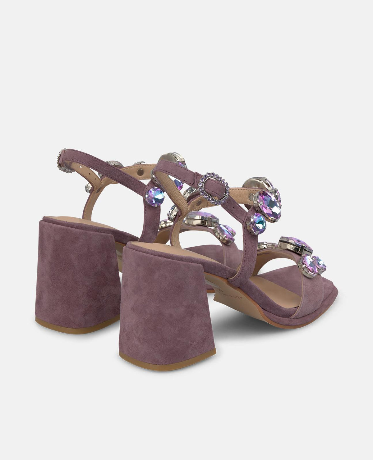 SANDALI CON STRASS SULLE CINTURINI