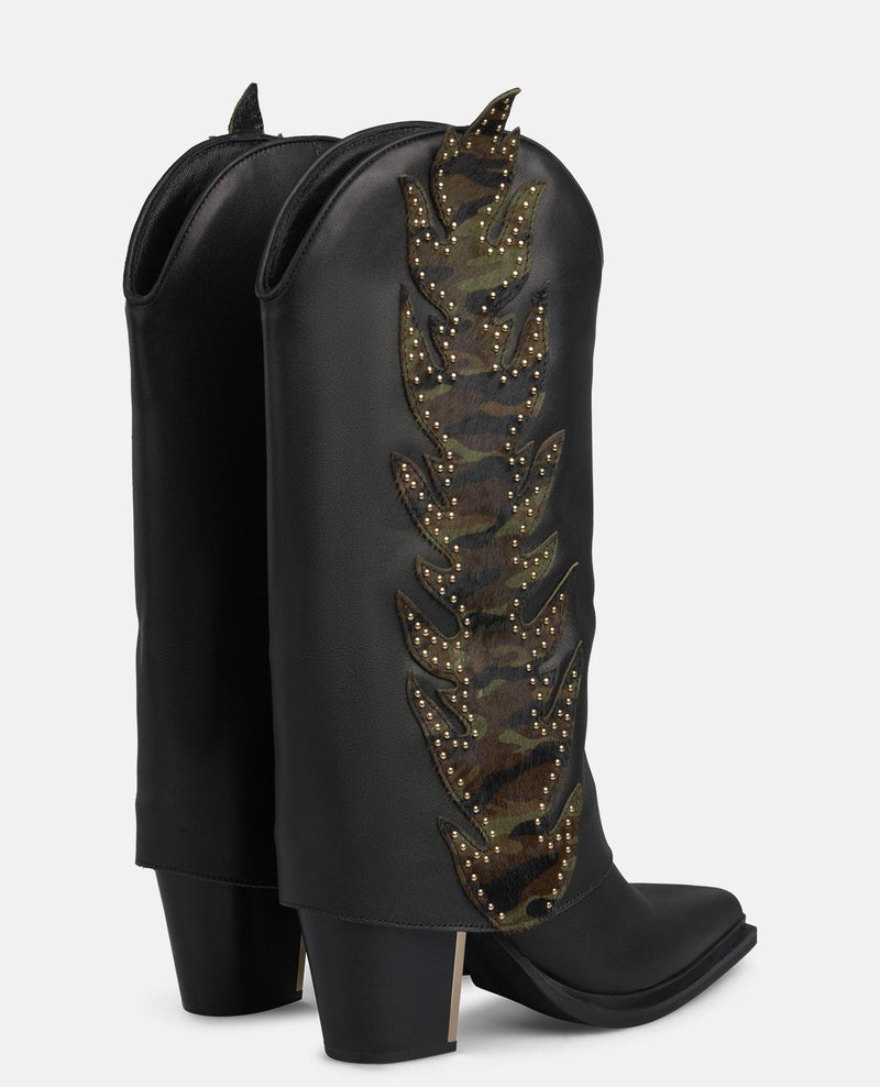 BOTA POLAINA LLAMAS TACHAS