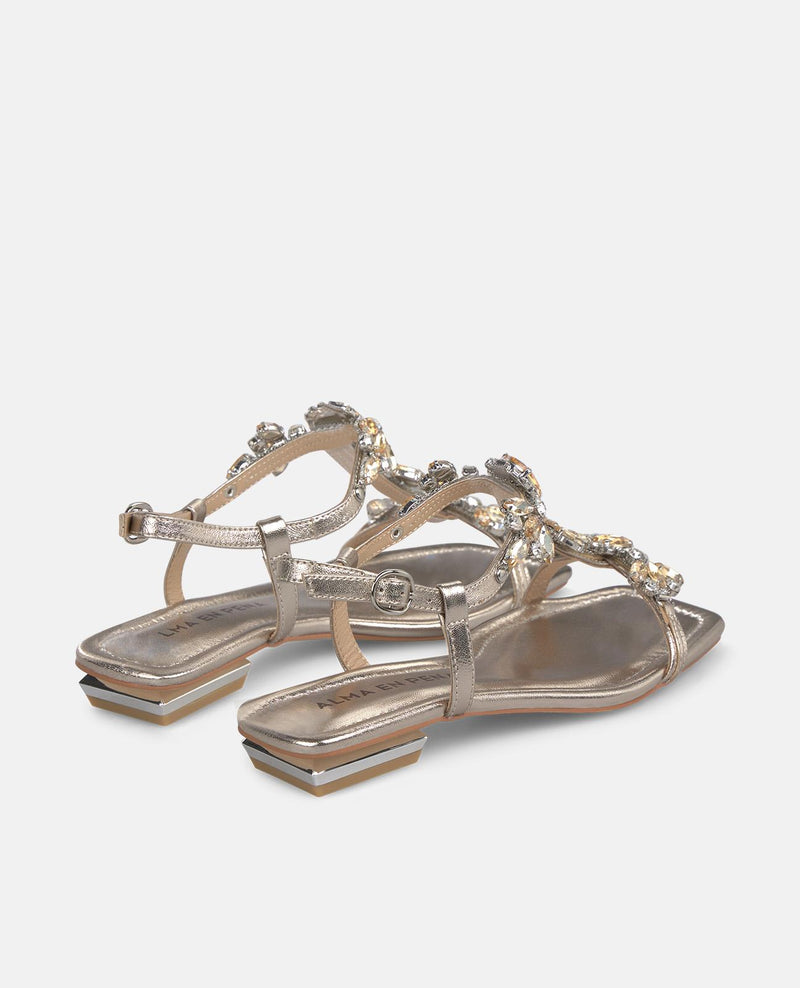 SANDALIA TIRAS PEDRERIA