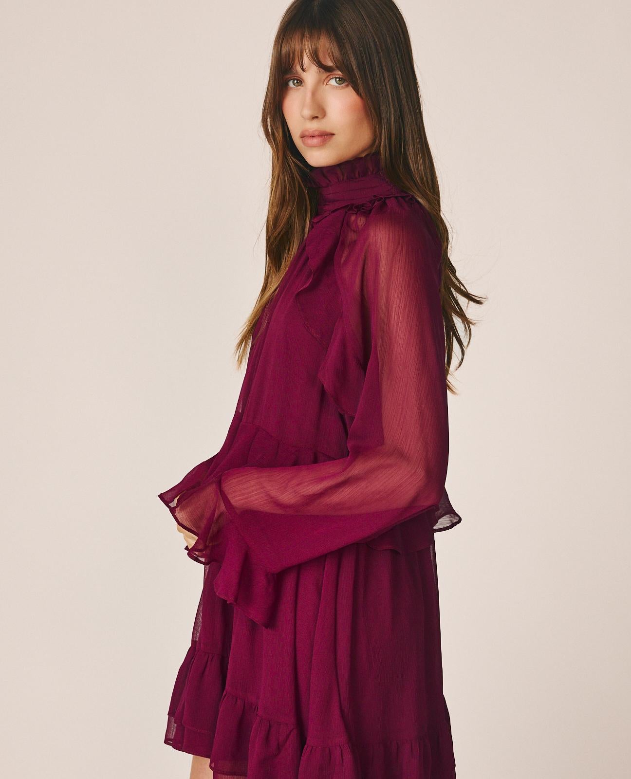 VESTIDO MINI CON VOLANTES
