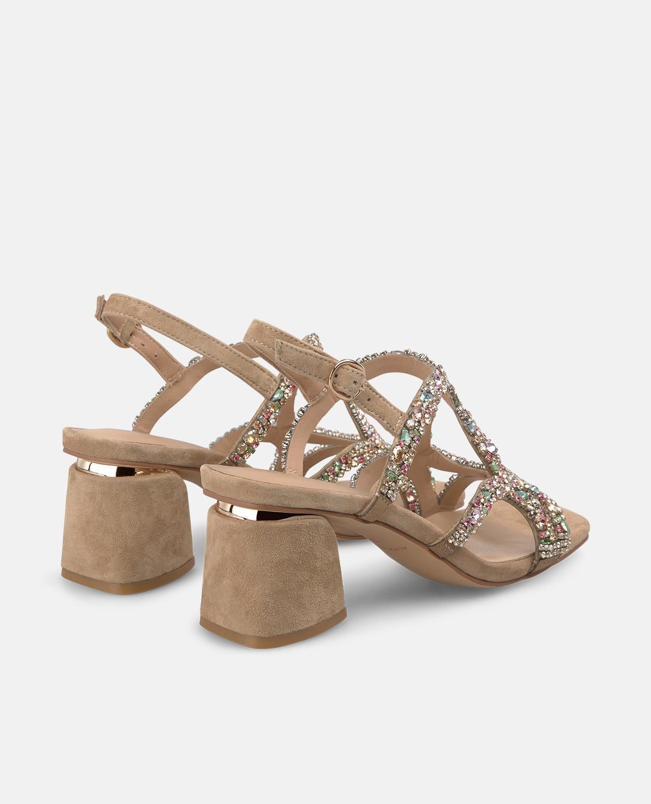 SANDALIA PEDRERIA TIRAS FINAS