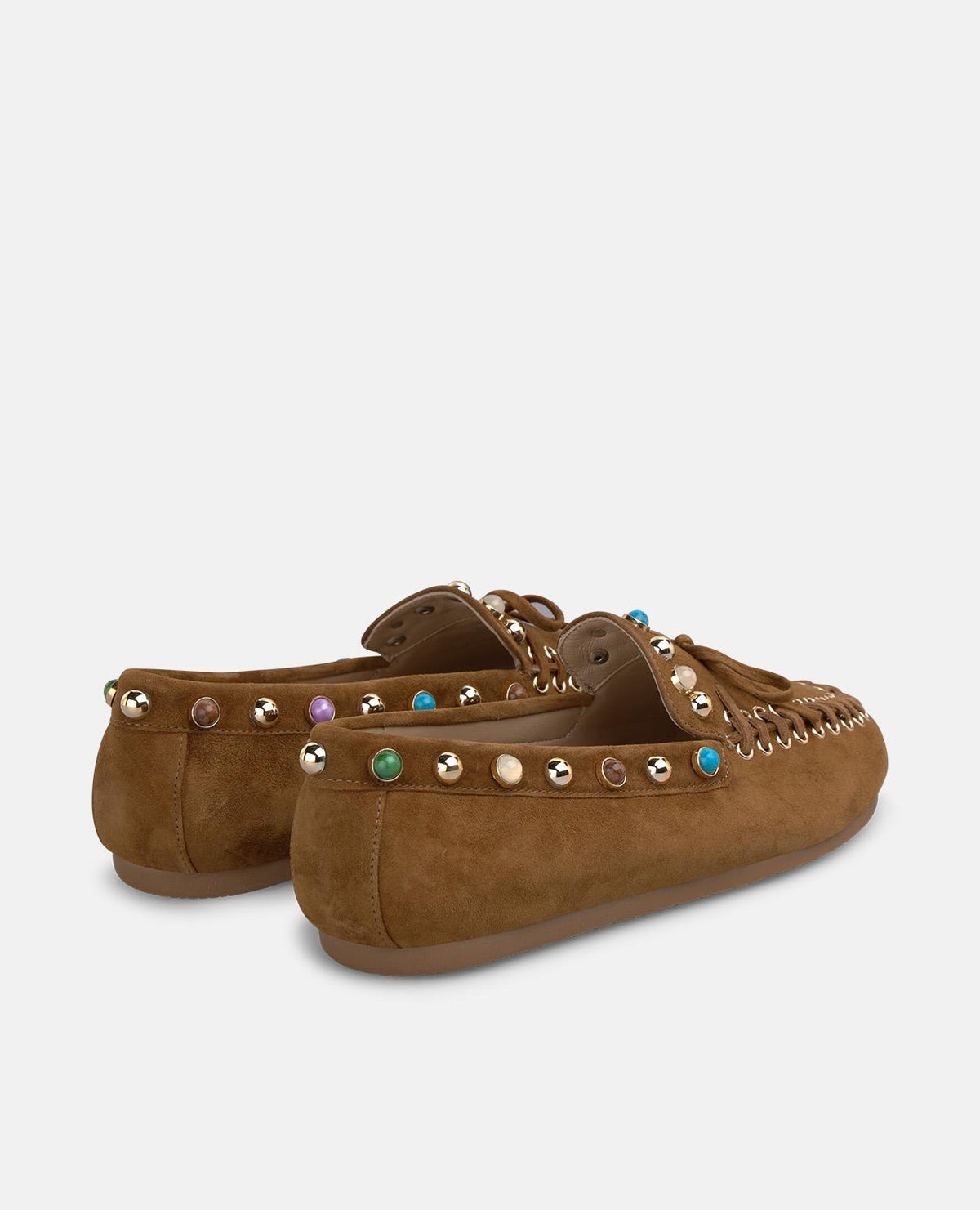 MOCASÍN DE ANTE CON CUENTAS
