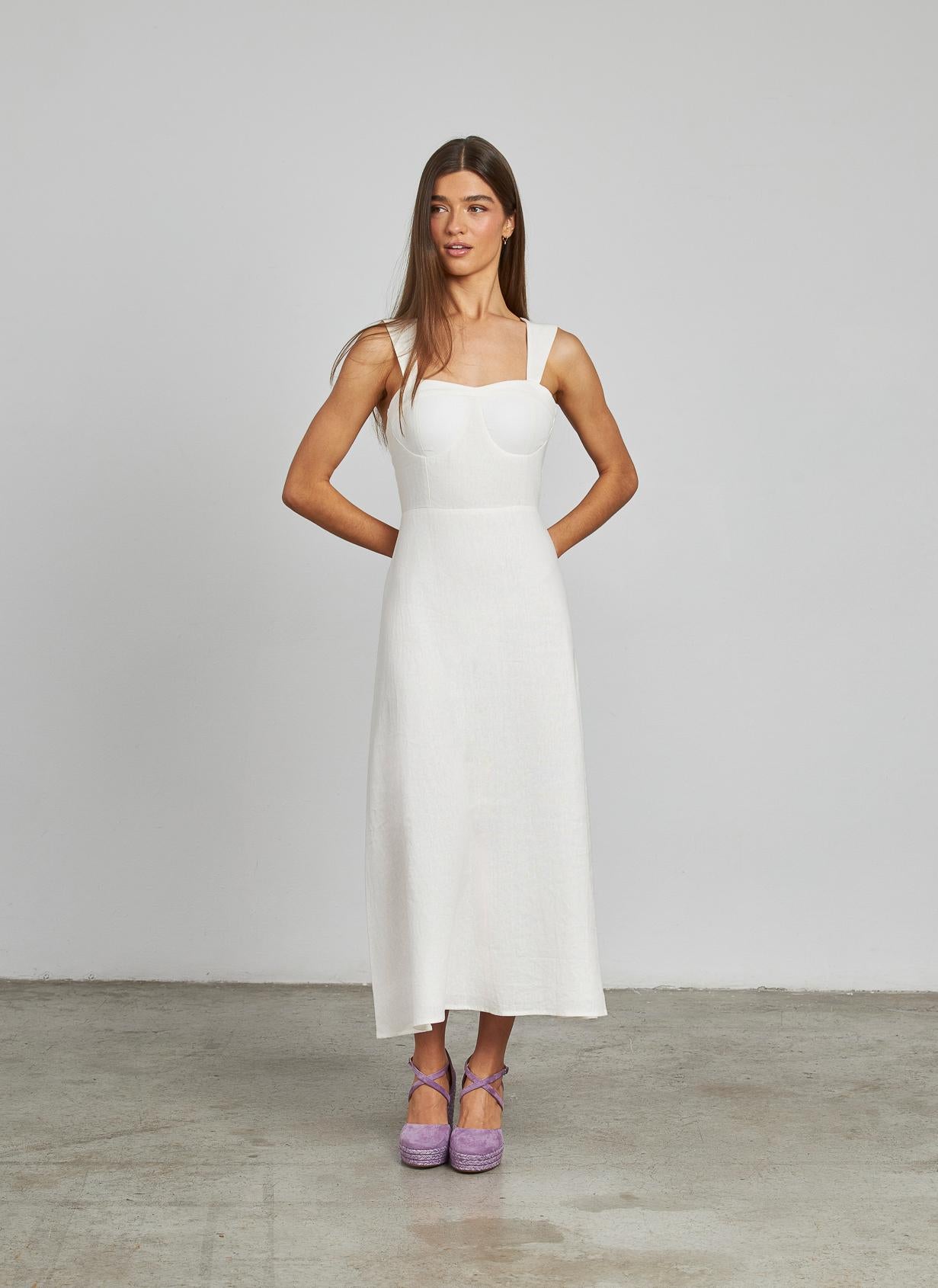 VESTIDO MIDI TIRANTE ANCHO