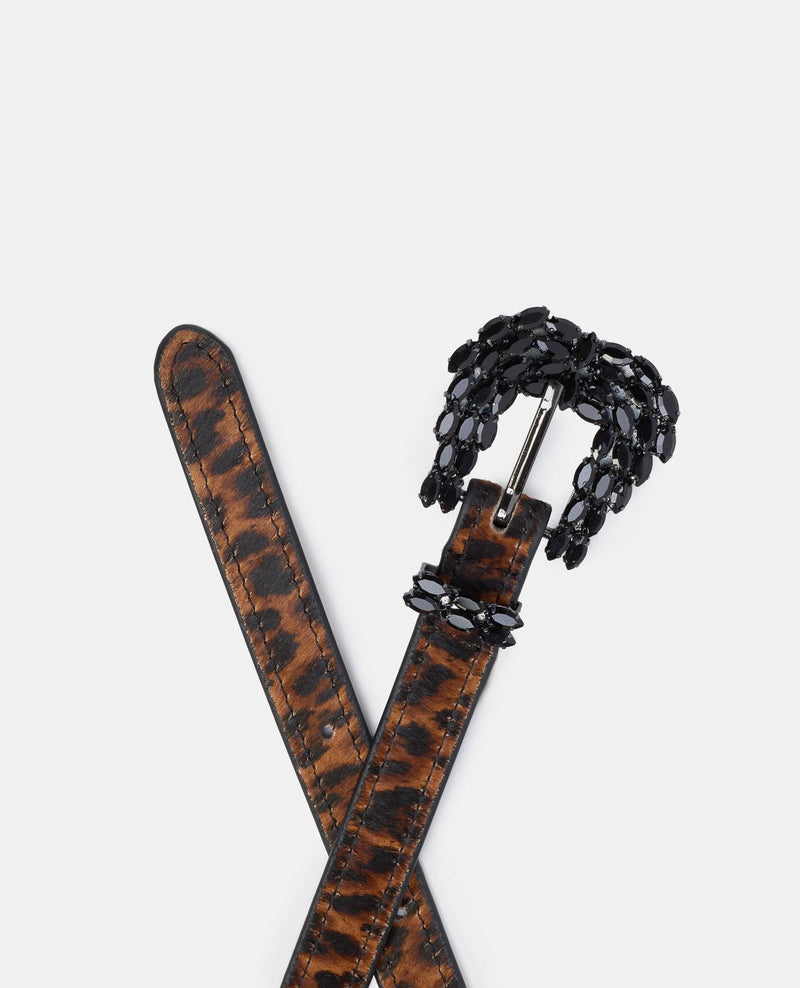 PRINTED BELT WITH JEWEL BUCKLE