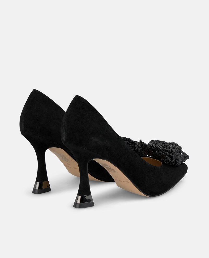 ZAPATO TACÓN FLOR ABALORIOS