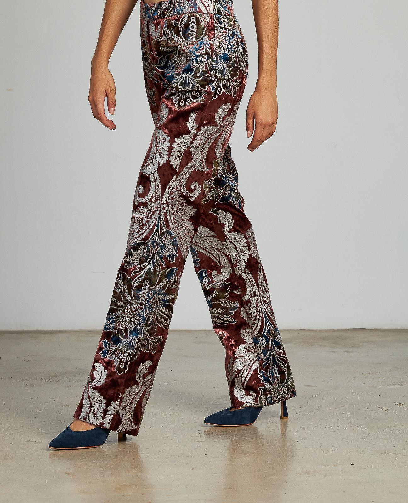 PANTALÓN RECTO EFECTO TERCIOPELO