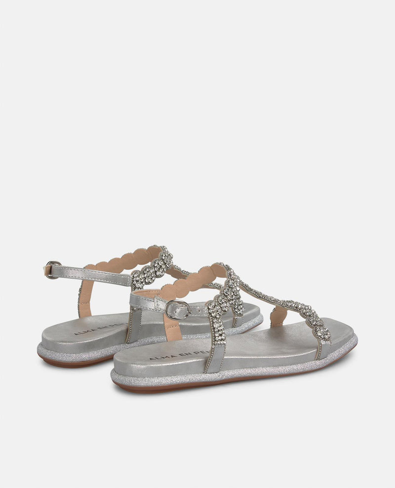 FLAT SANDAL WITH JEWEL DETAILS