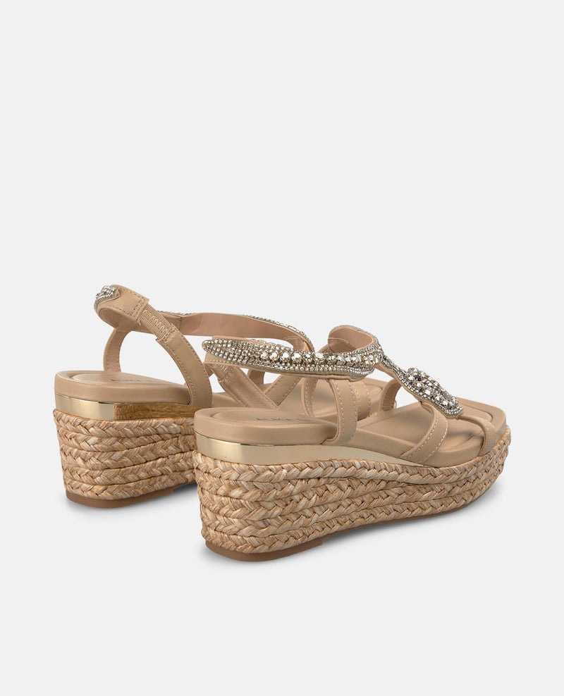 SANDALIA DE ESPARTO CON DETALLE SERPIENTE