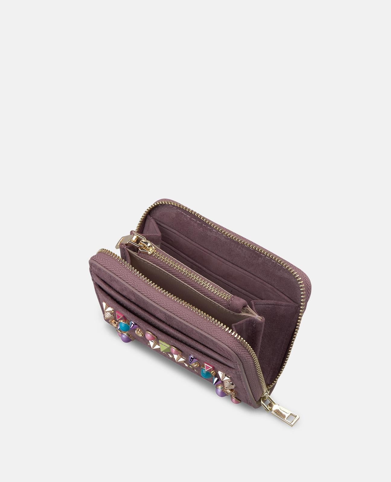 CARTERA CUADRADA TACHAS MULTICOLOR