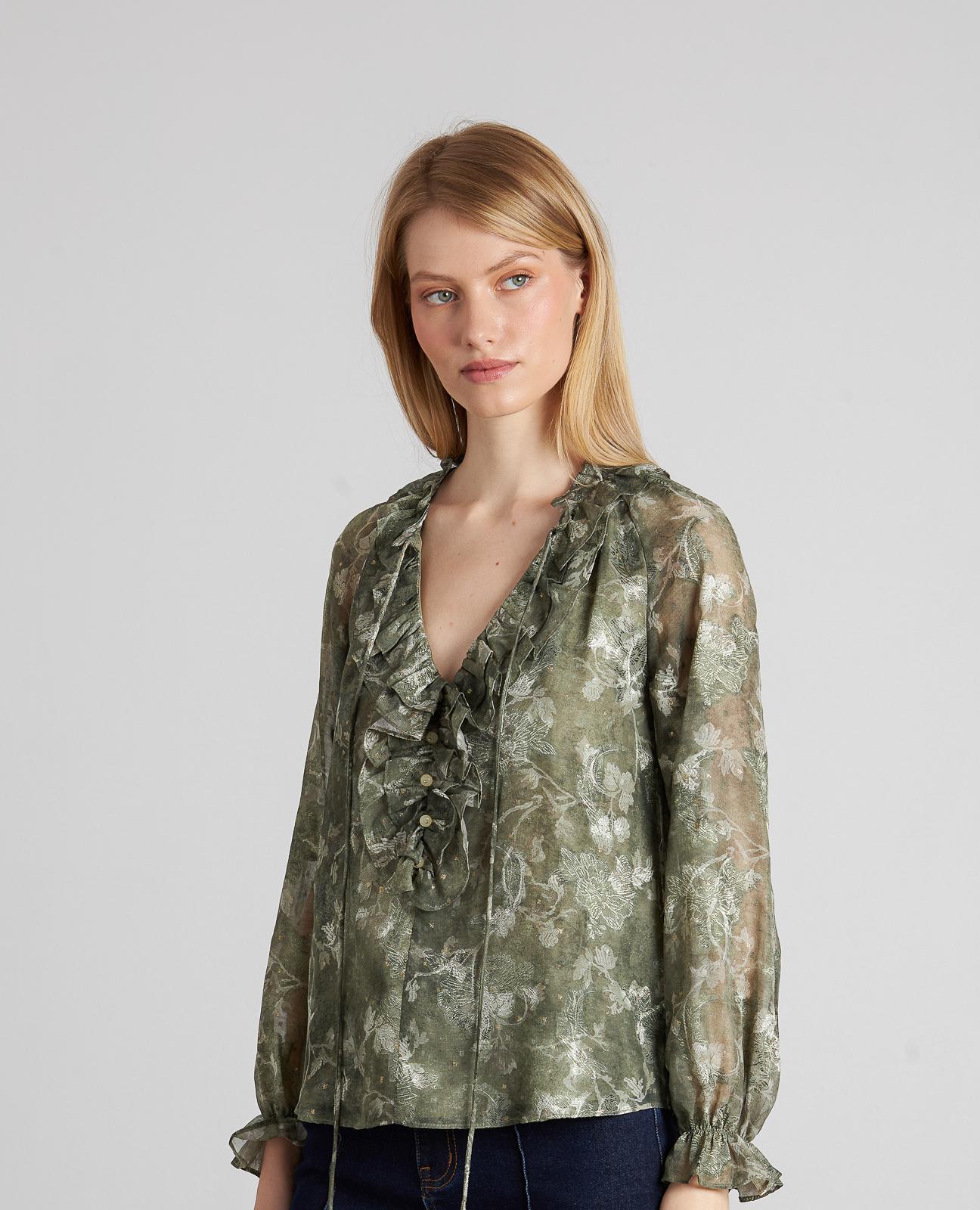 BLUSA CUELLO VOLANTES