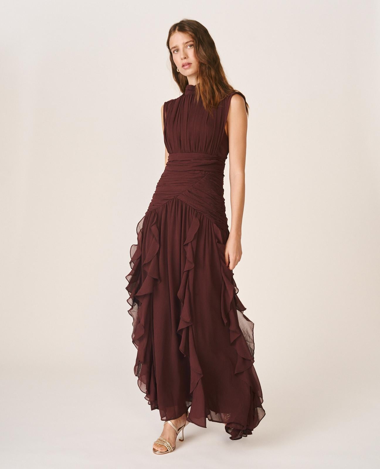 VESTIDO LARGO VOLANTES