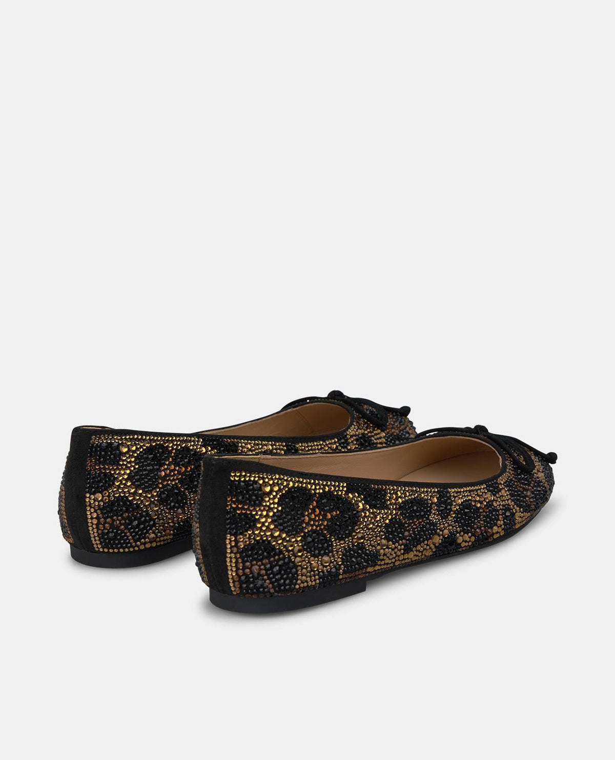 ANIMAL-PRINT Rhinestone Ballet Flats