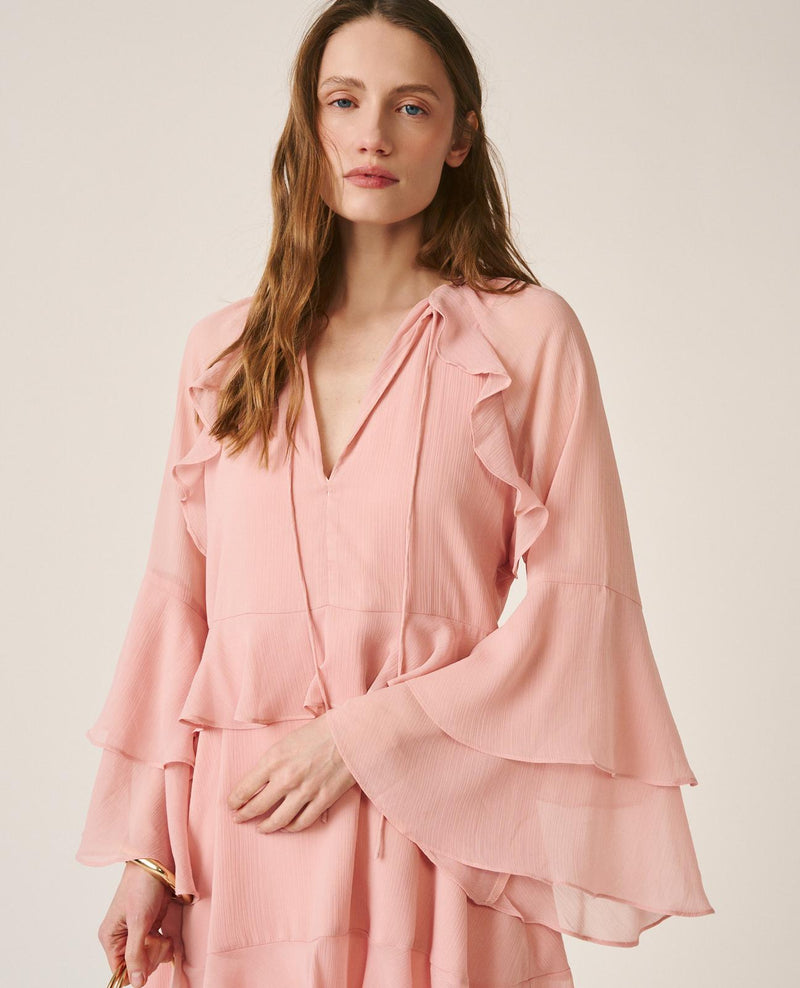 VESTIDO MANGA ACAMPANADA