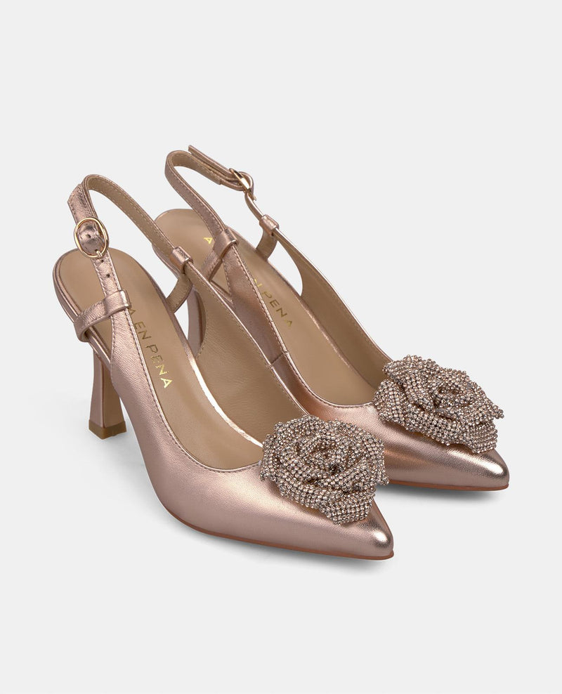 CHAUSSURE À TALON HAUT EN FORME DE FLEUR