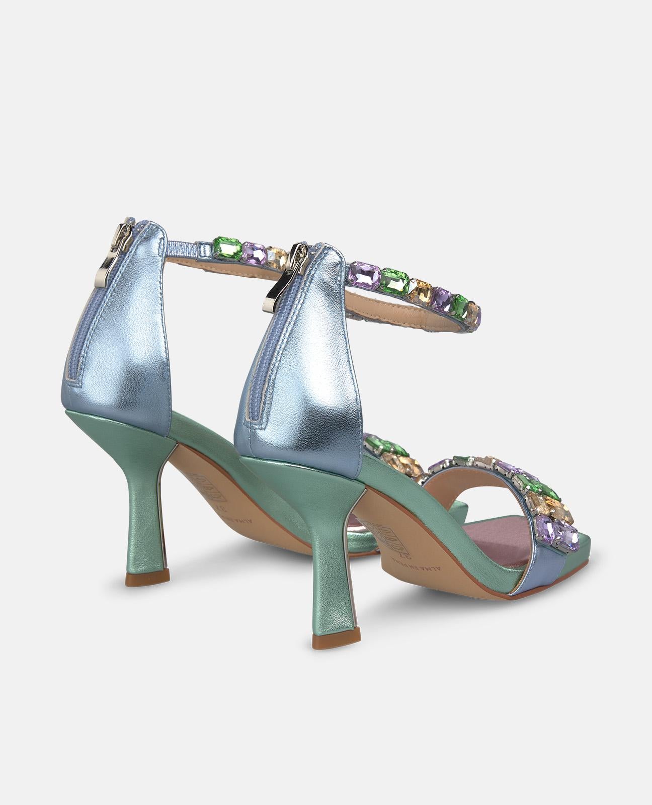 SANDALIA DE TACON MULTICOLOR