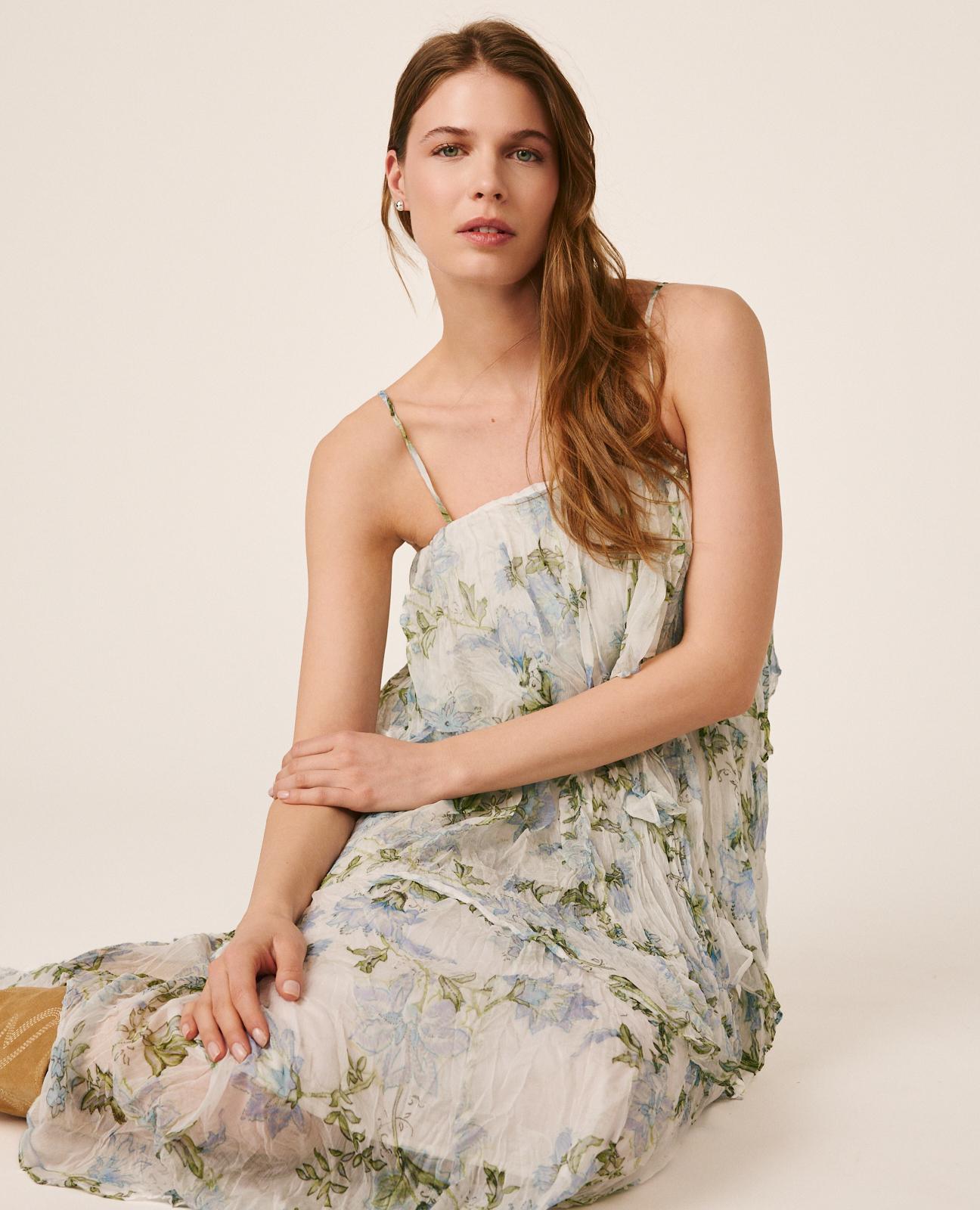 VESTIDO DE GASA FLORAL