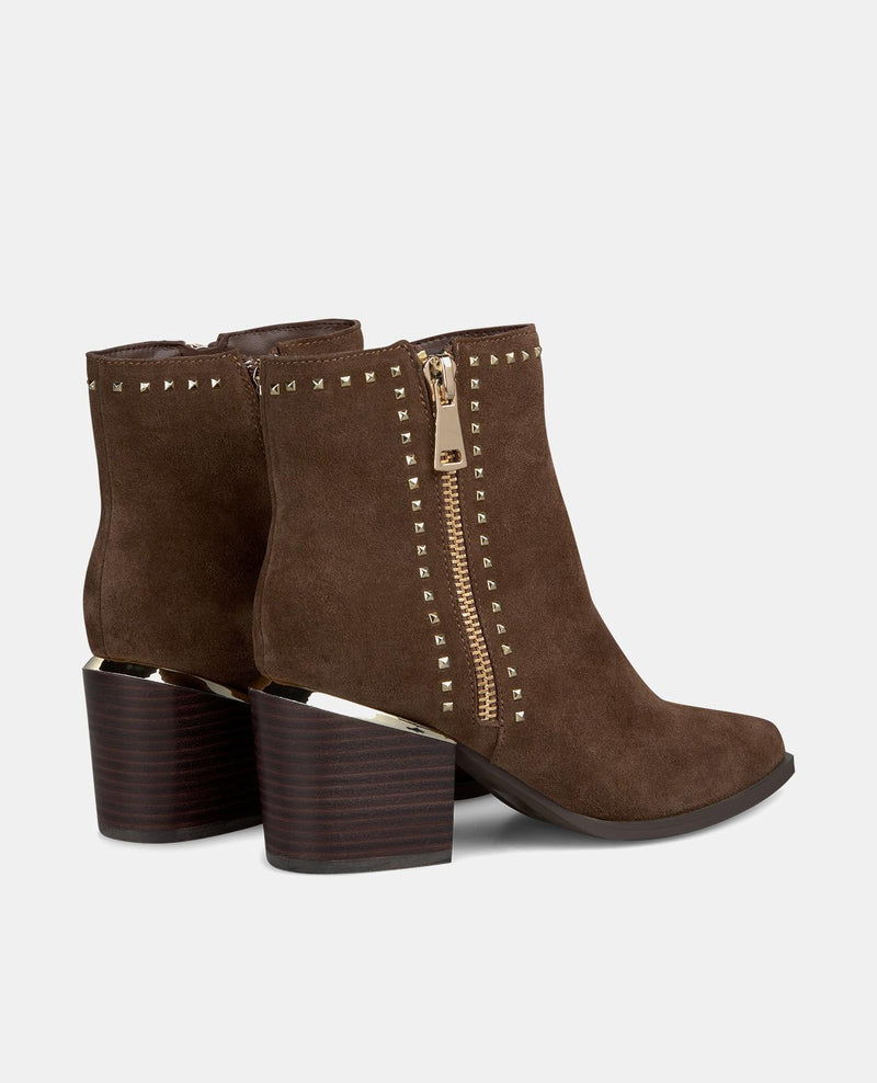 BOTTES DE CHEVILLE À TALON ZIPPÉ