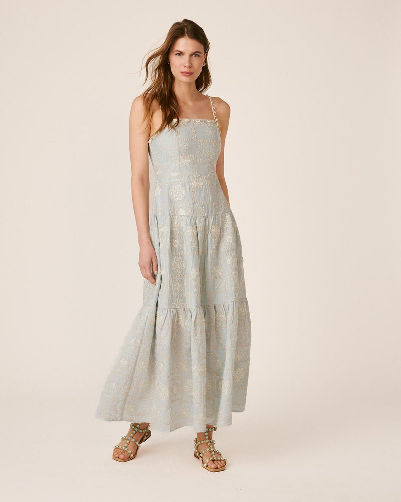 VESTIDO MIDI BORDADO