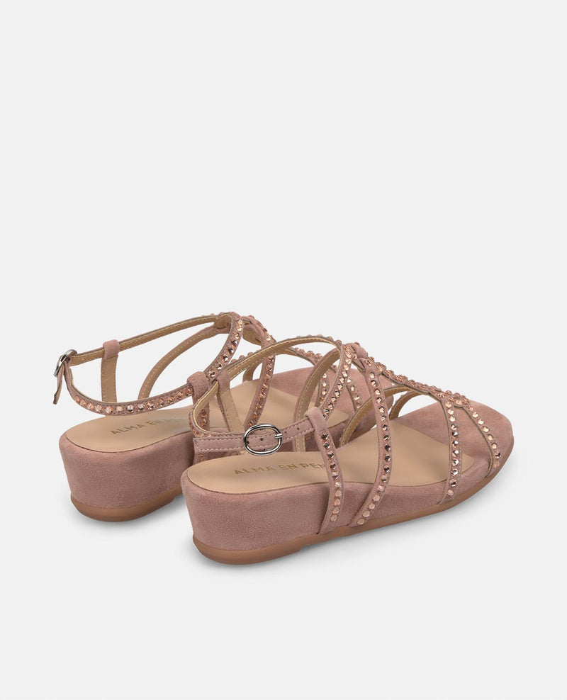 SANDALIA TIRAS ENTRELAZADAS CUÑA