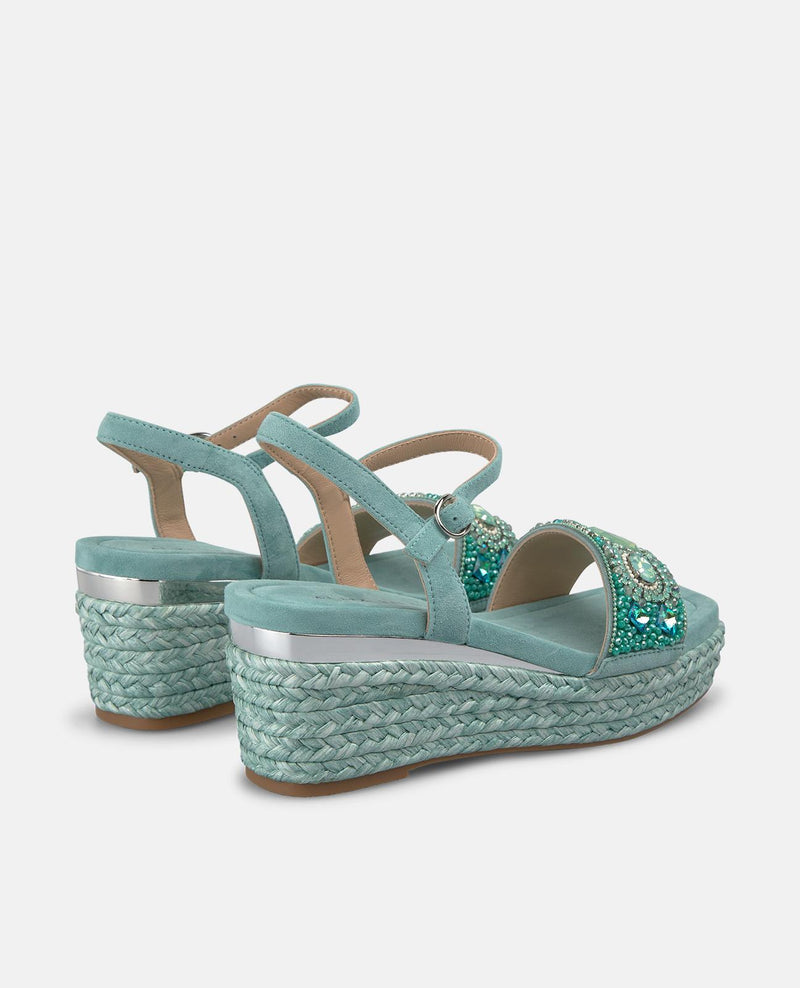 SANDALIA DE ESPARTO TIRA FRONTAL ABALORIOS