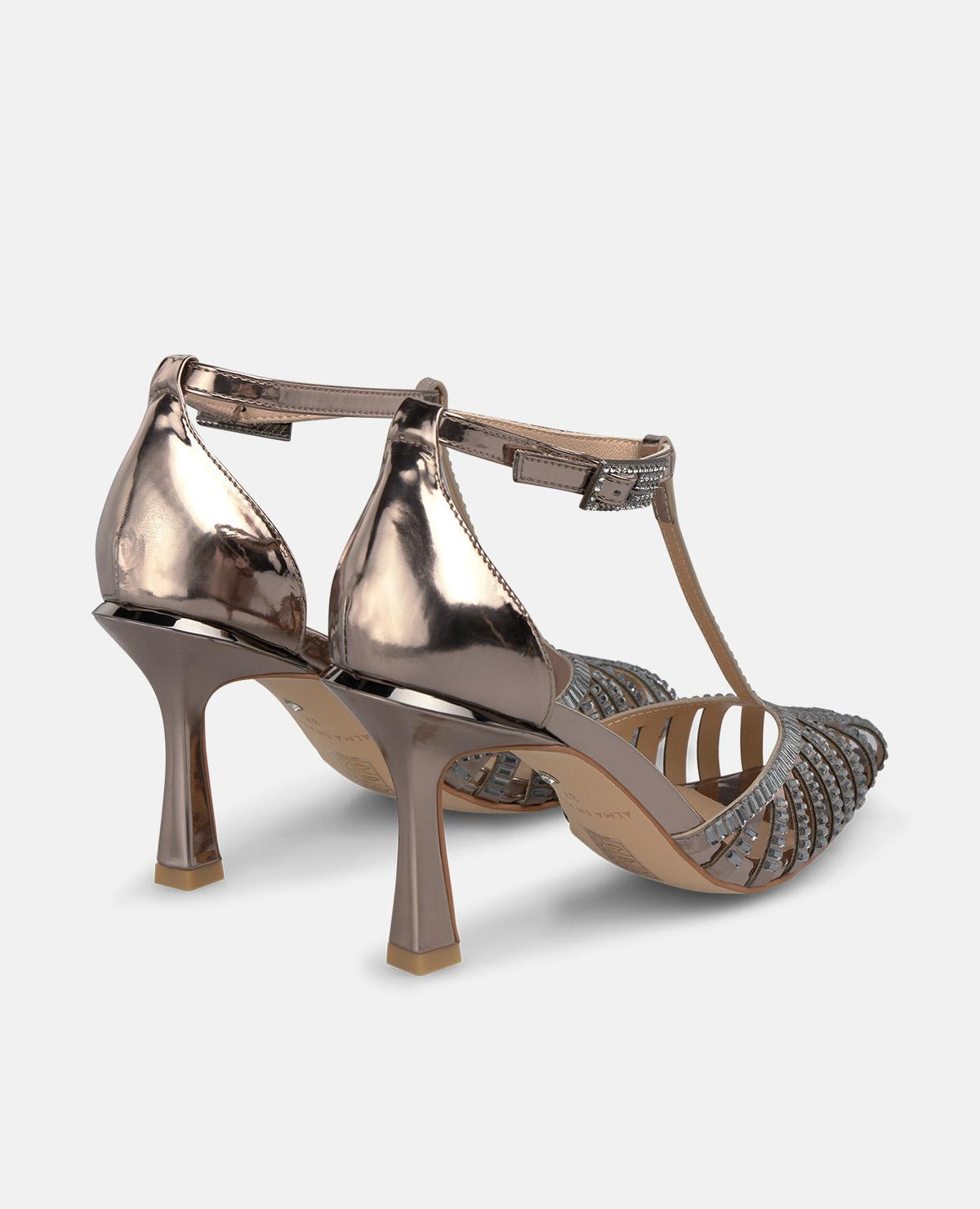 MIRROR-EFFECT EVENING SHOES