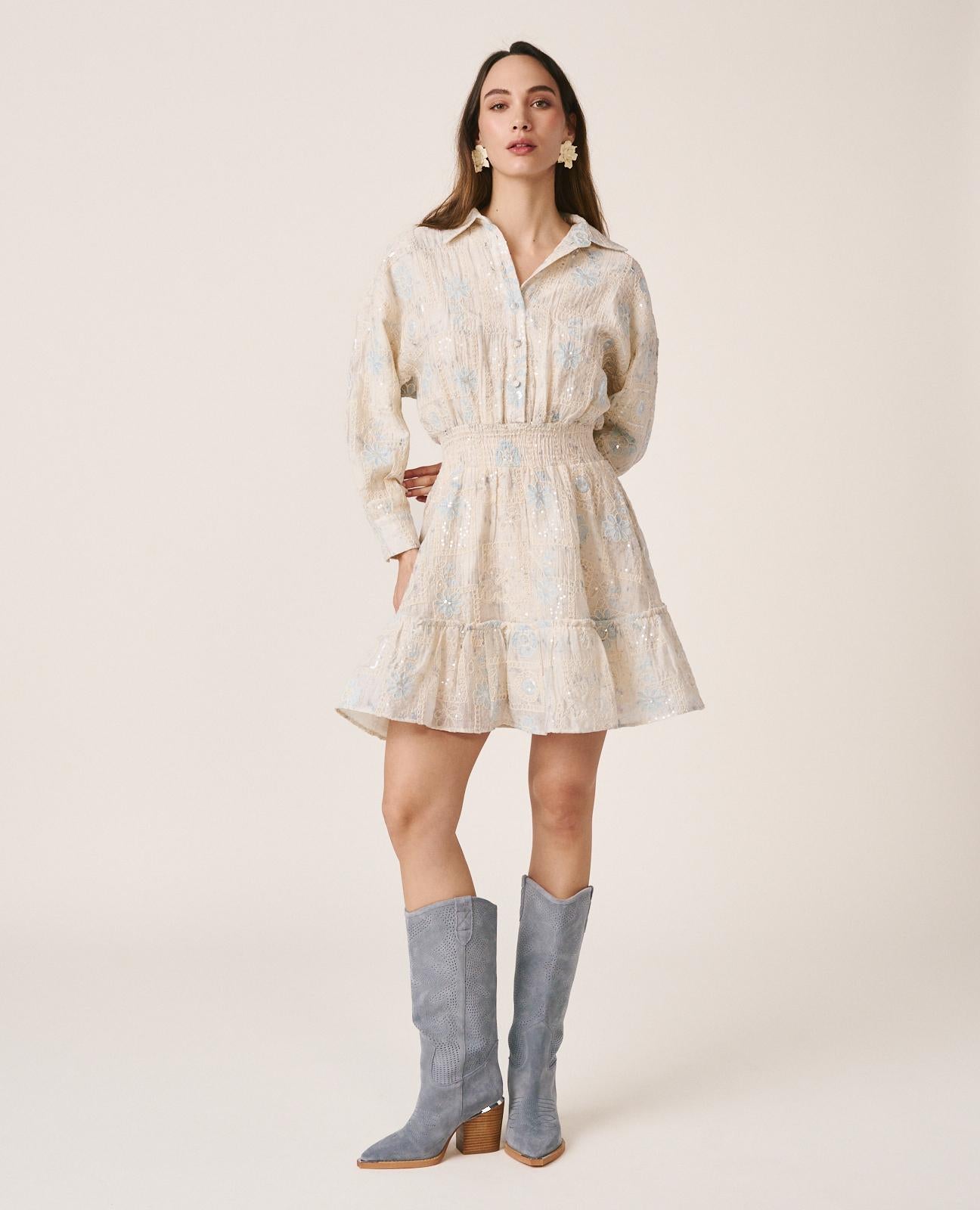 MINIVESTIDO COM MANGAS CAMISETA