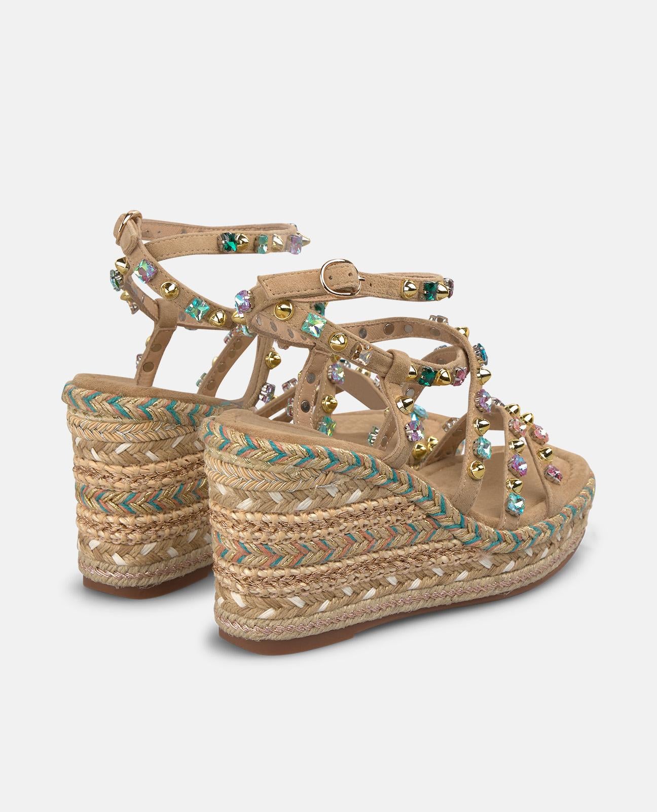 MULTI-STRAP ESPARTO SANDAL
