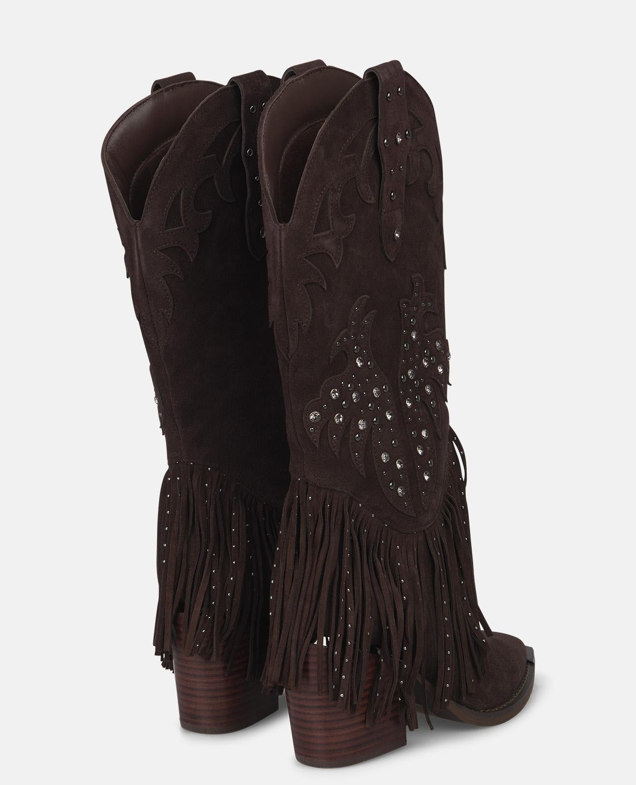 BOTA TACÓN FLECOS TACHAS