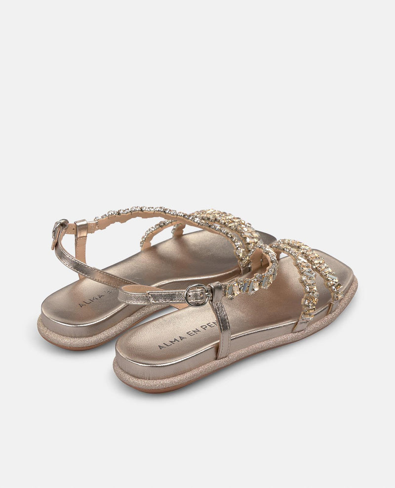 SANDALIA PLANA TIRAS JOYA