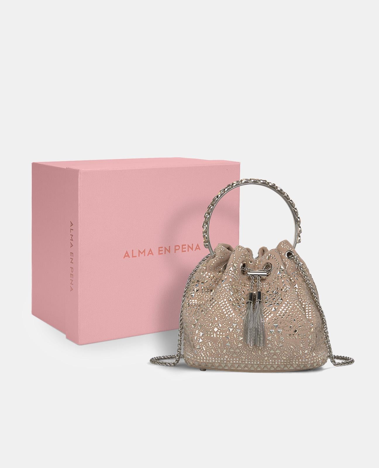 BORSA BOWLER CON DETTAGLI IN STRASS