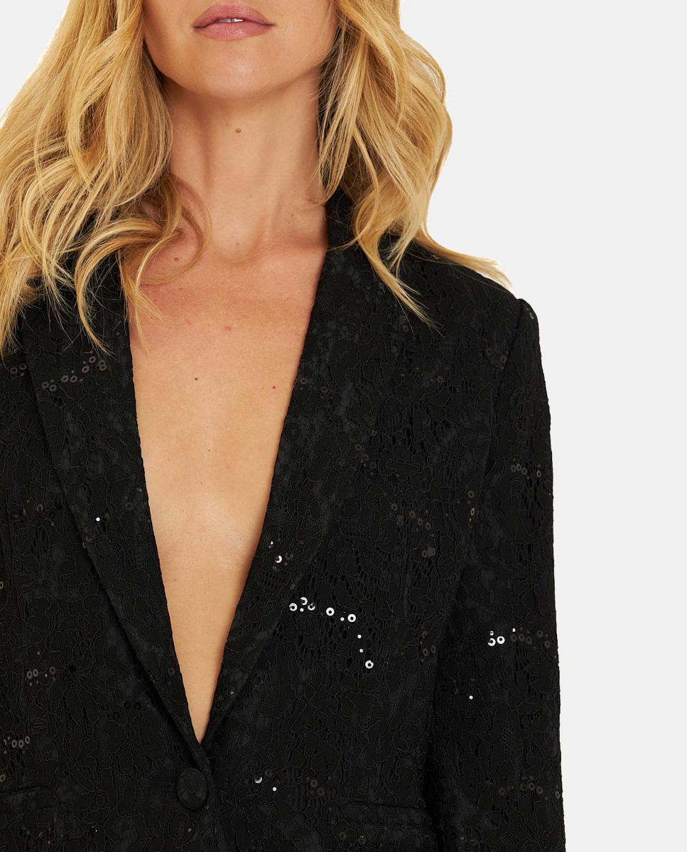 BLAZER IN PIZZO CON PAILLETTES