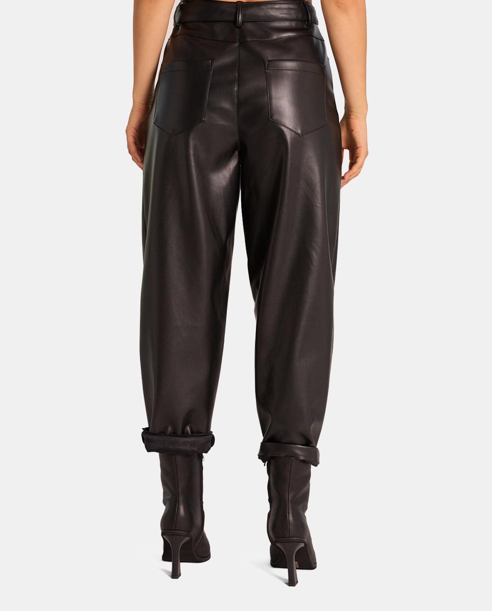 LEATHER EFFECT PANTS