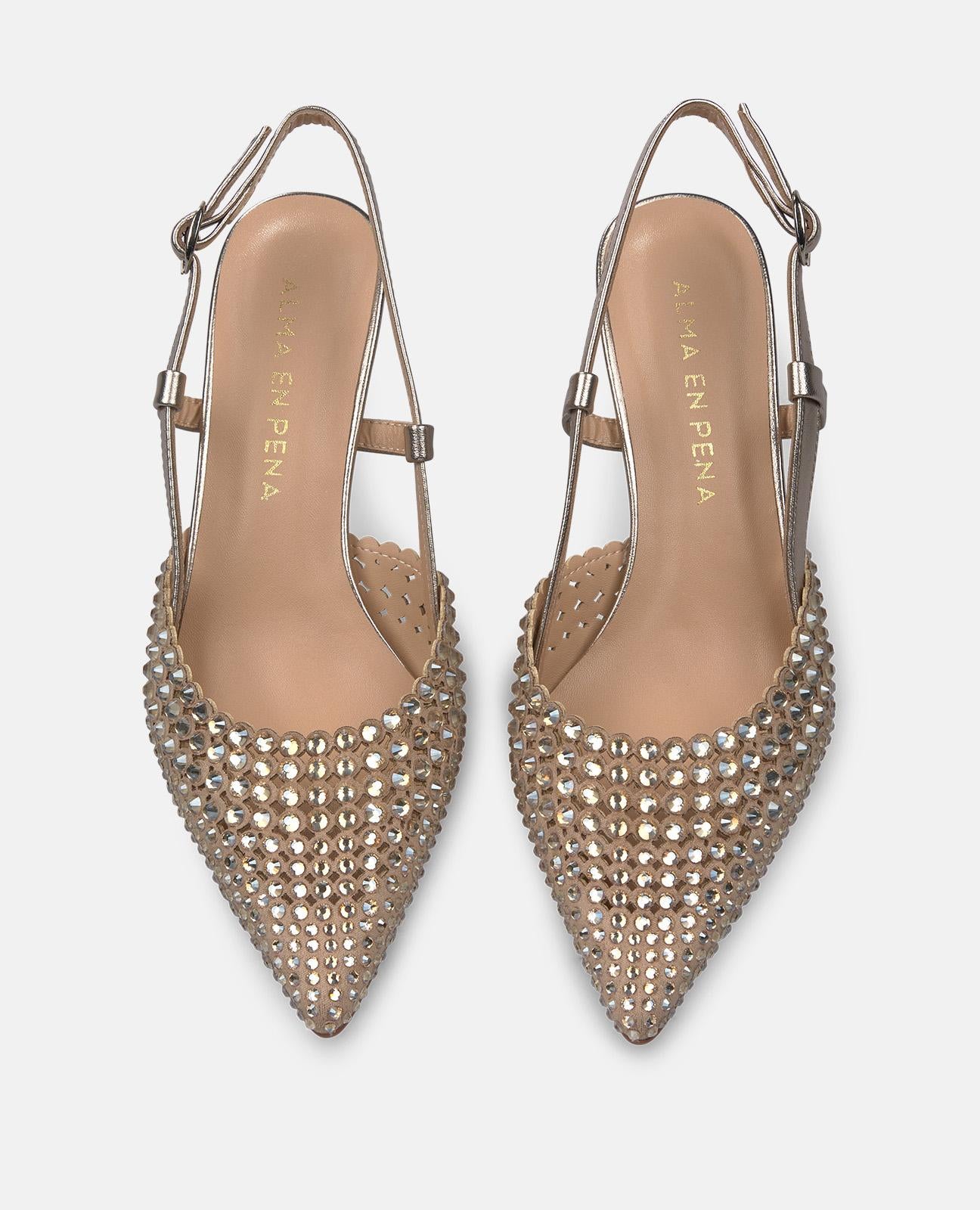 HEELED WITH RHINESTONES