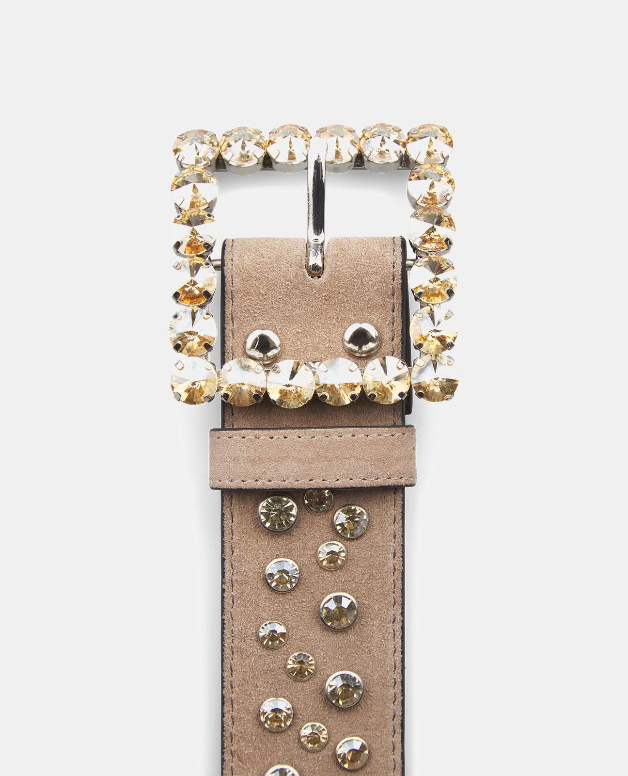 STUDDED LEATHER BELT