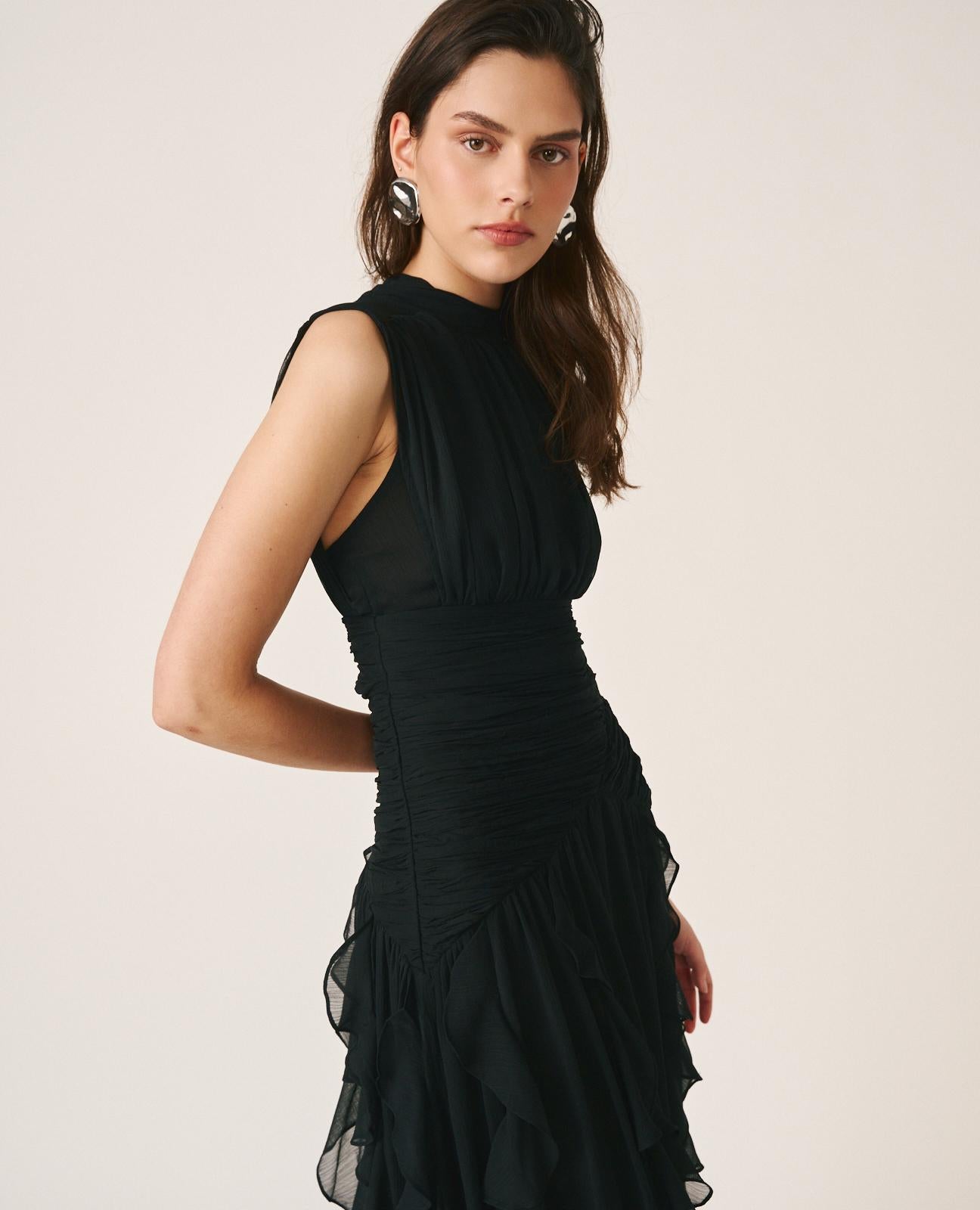 VESTIDO LARGO VOLANTES