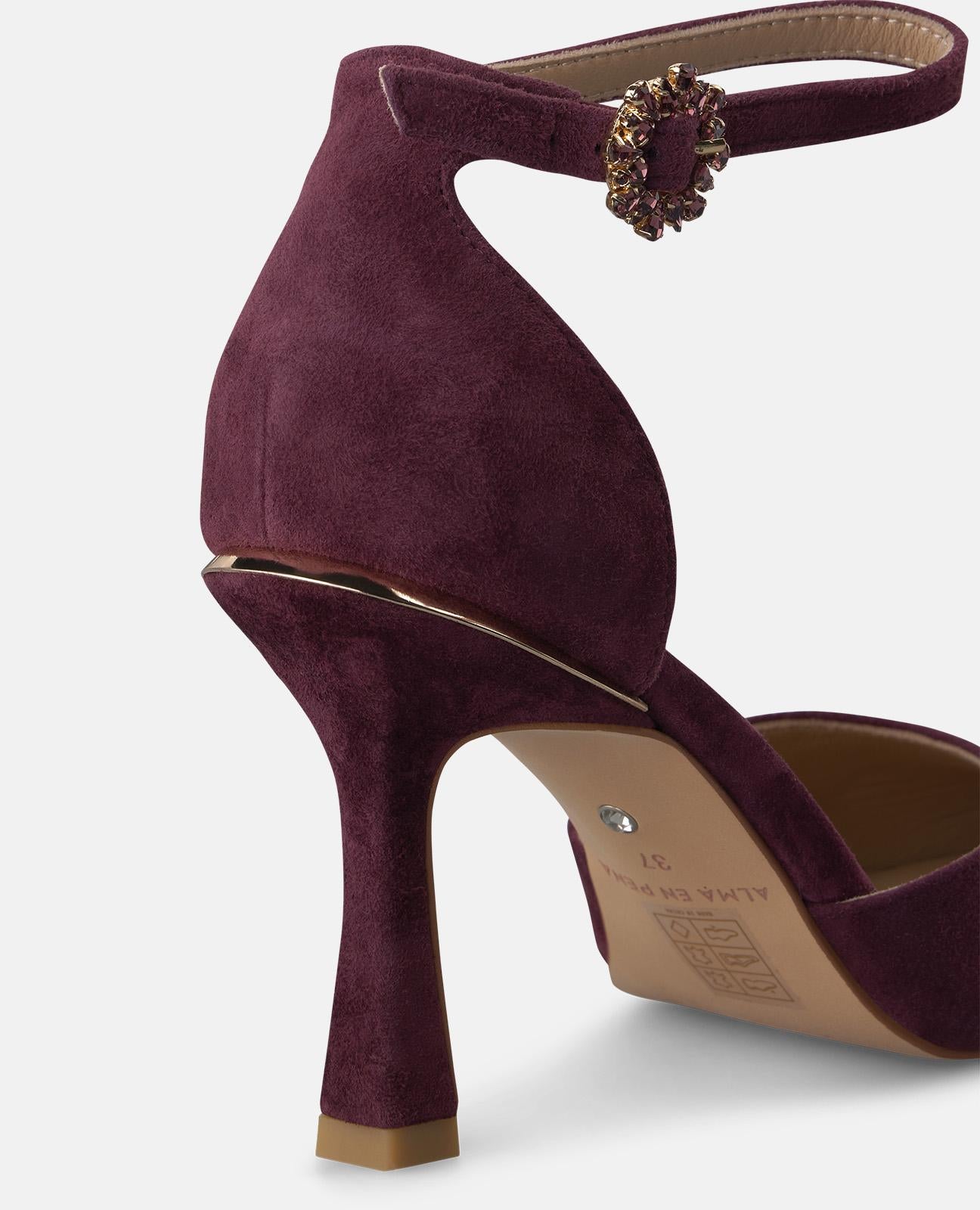 ZAPATO TACÓN ANTE CON CIERRE PULSERA