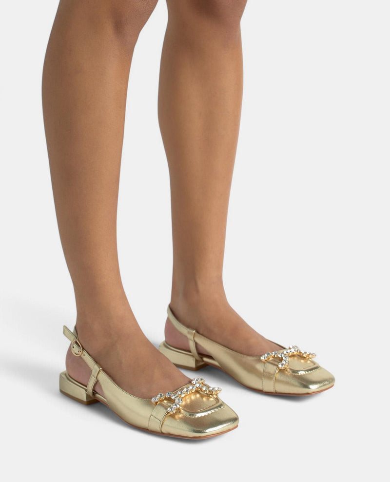 FLAT SHOE WITH RHINESTONES