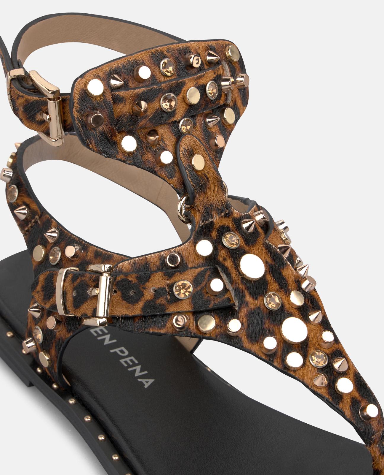 SANDALIA PLANA EFECTO PRINT