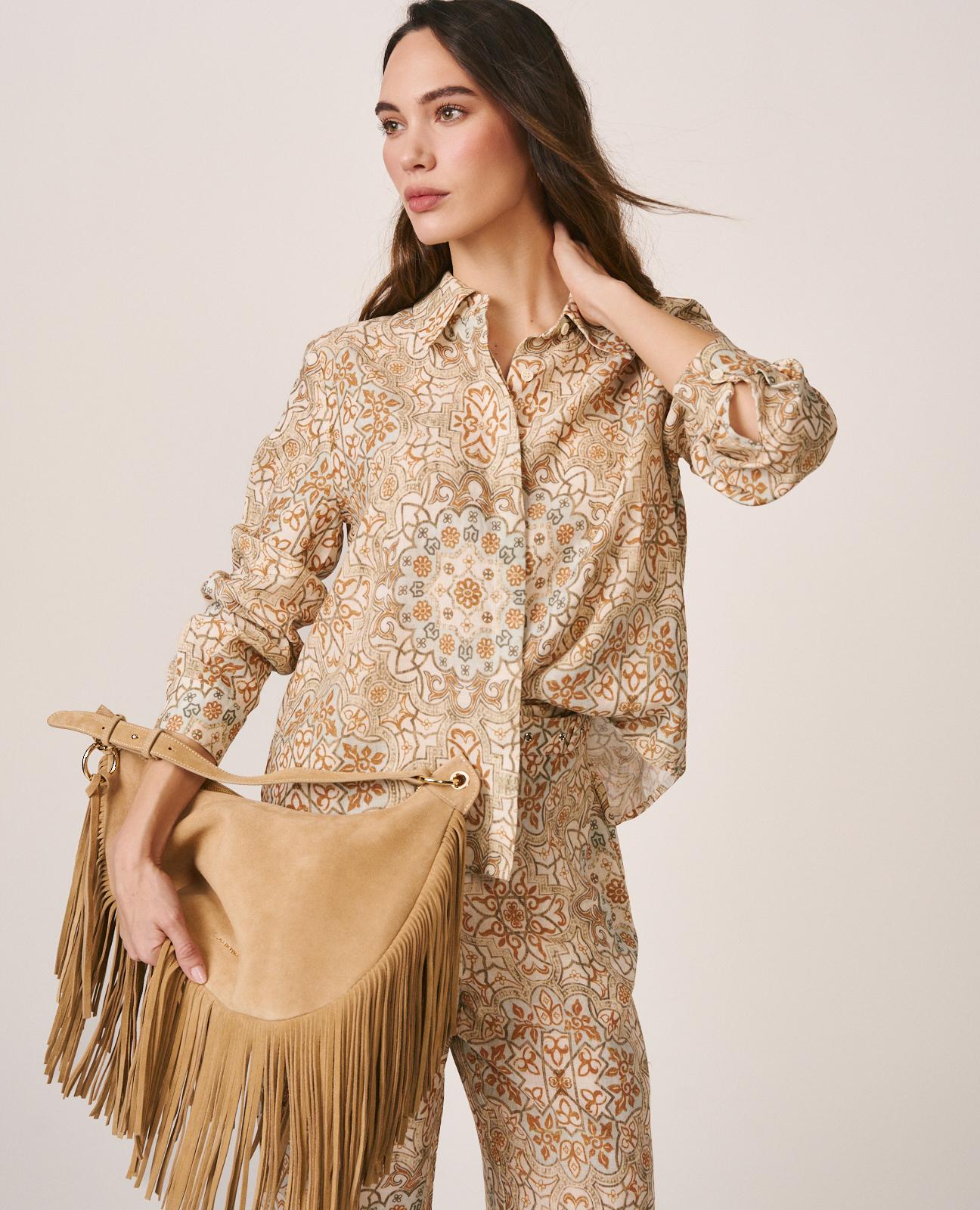 FRINGED SHOULDER BAG